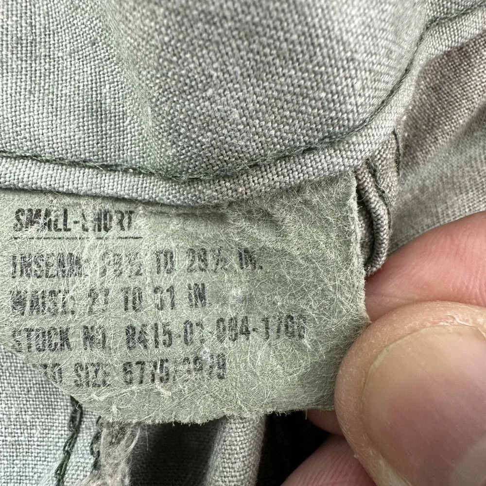 VTG Military Pants Mens Small Short Trousers‎ Woodland Cargo Camo Marines 30x30